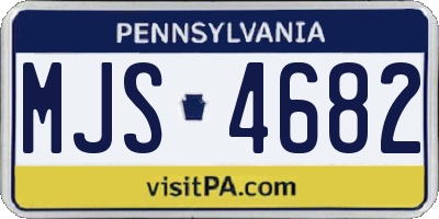 PA license plate MJS4682