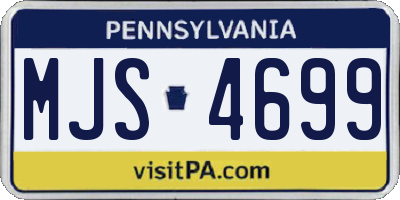 PA license plate MJS4699