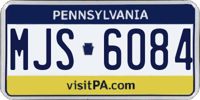 PA license plate MJS6084