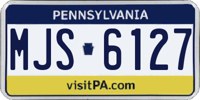 PA license plate MJS6127