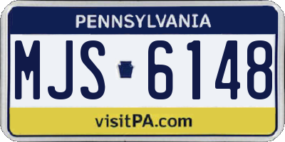 PA license plate MJS6148