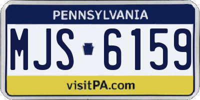 PA license plate MJS6159