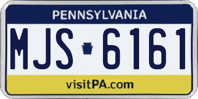 PA license plate MJS6161