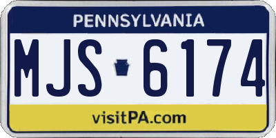 PA license plate MJS6174