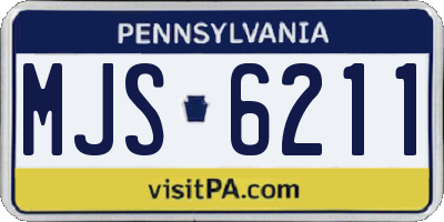PA license plate MJS6211