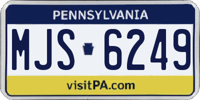 PA license plate MJS6249