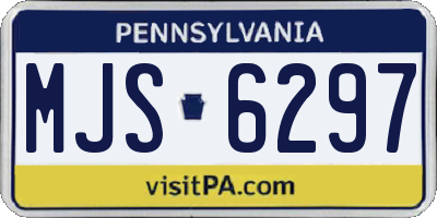 PA license plate MJS6297