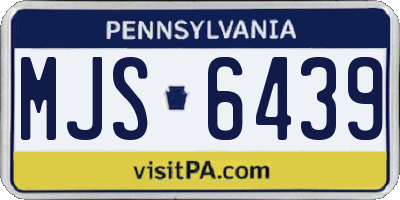 PA license plate MJS6439