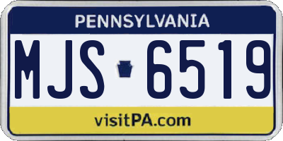 PA license plate MJS6519