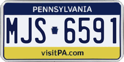 PA license plate MJS6591