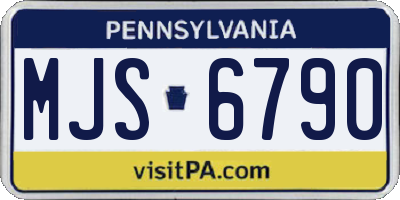 PA license plate MJS6790