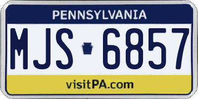 PA license plate MJS6857