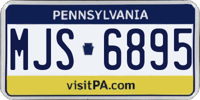 PA license plate MJS6895