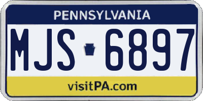 PA license plate MJS6897