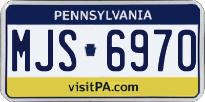 PA license plate MJS6970
