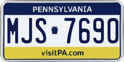 PA license plate MJS7690