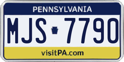 PA license plate MJS7790