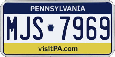PA license plate MJS7969