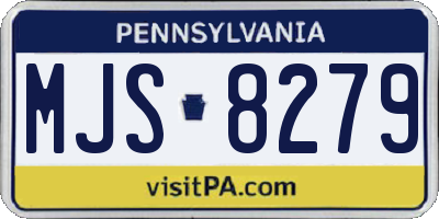 PA license plate MJS8279