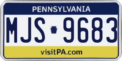 PA license plate MJS9683