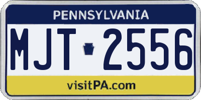PA license plate MJT2556