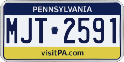 PA license plate MJT2591