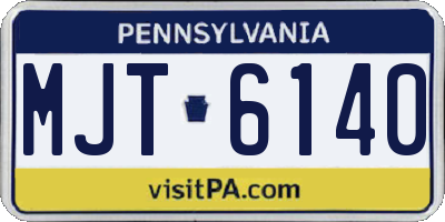 PA license plate MJT6140