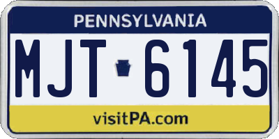 PA license plate MJT6145