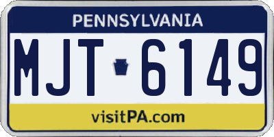 PA license plate MJT6149