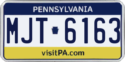PA license plate MJT6163