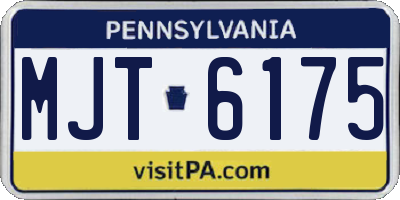 PA license plate MJT6175