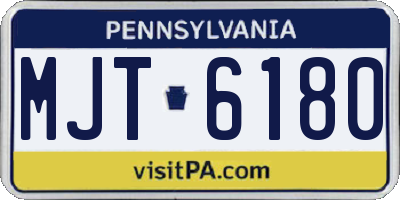 PA license plate MJT6180