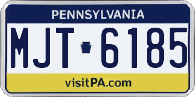 PA license plate MJT6185