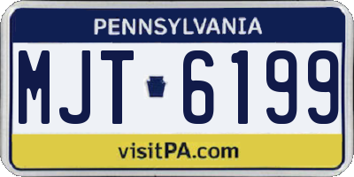 PA license plate MJT6199