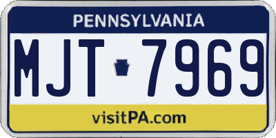 PA license plate MJT7969
