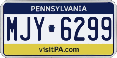 PA license plate MJY6299