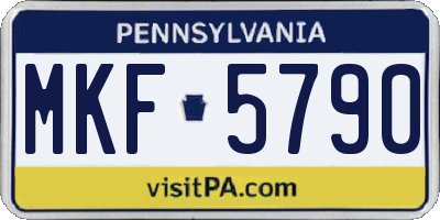 PA license plate MKF5790