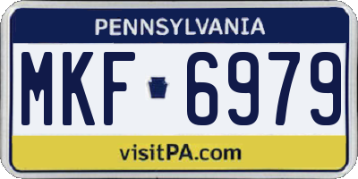 PA license plate MKF6979