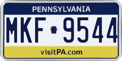 PA license plate MKF9544