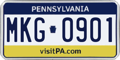 PA license plate MKG0901