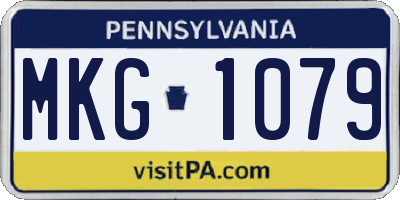 PA license plate MKG1079