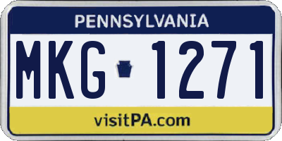 PA license plate MKG1271