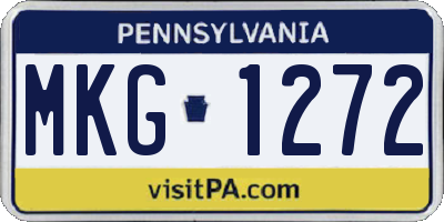 PA license plate MKG1272