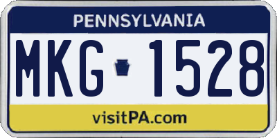 PA license plate MKG1528