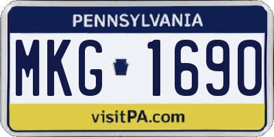 PA license plate MKG1690