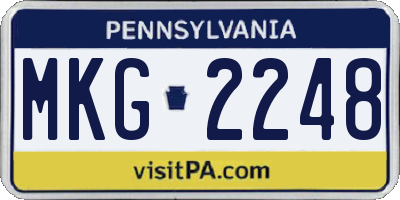 PA license plate MKG2248