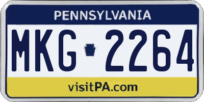 PA license plate MKG2264