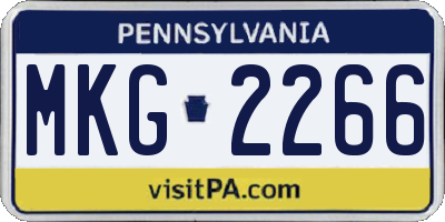 PA license plate MKG2266