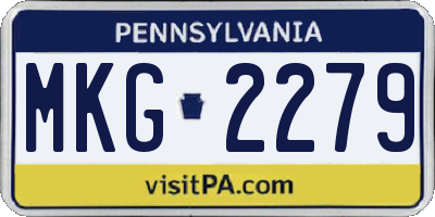 PA license plate MKG2279