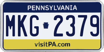 PA license plate MKG2379